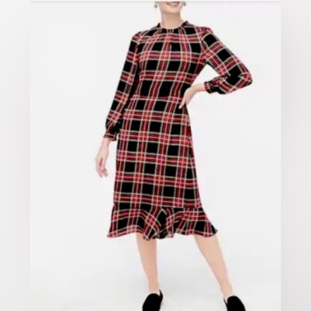 J. Crew Ruffleneck Peasant Dress - Picture 2 of 11